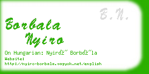 borbala nyiro business card